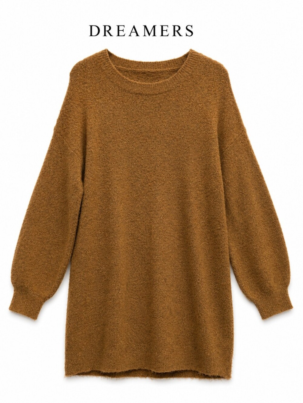 Dreamers Cozy Sweater Dress in Caramel